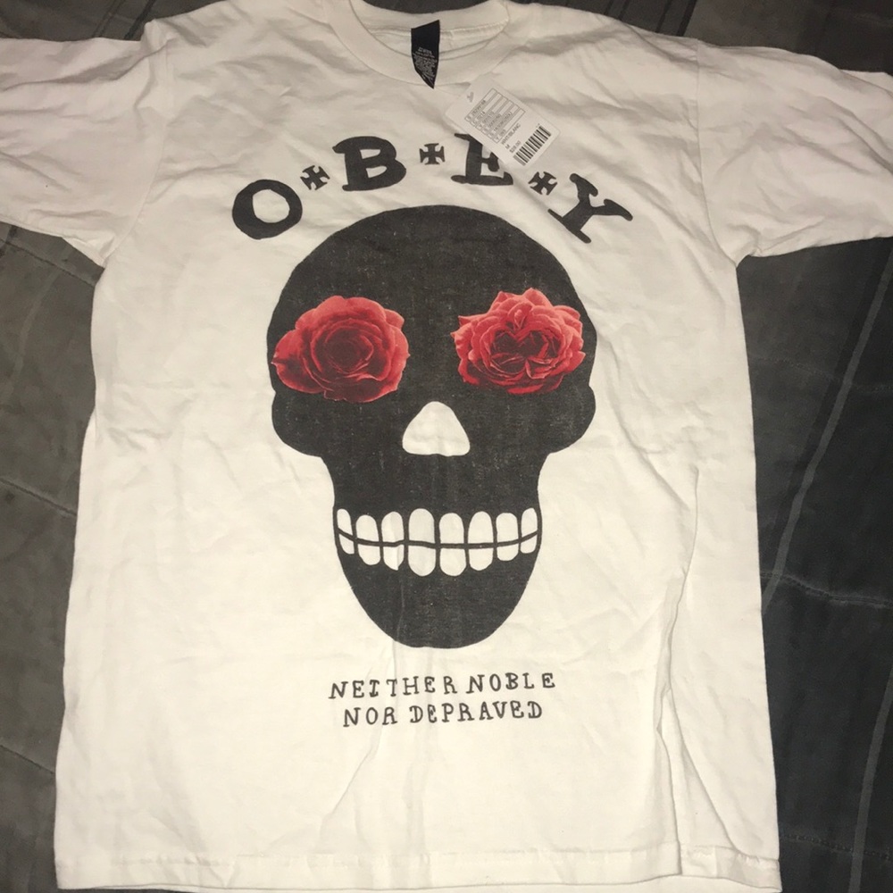 OBEY Skull w/ Rose Eyes T-Shirt